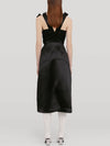 black satin dress