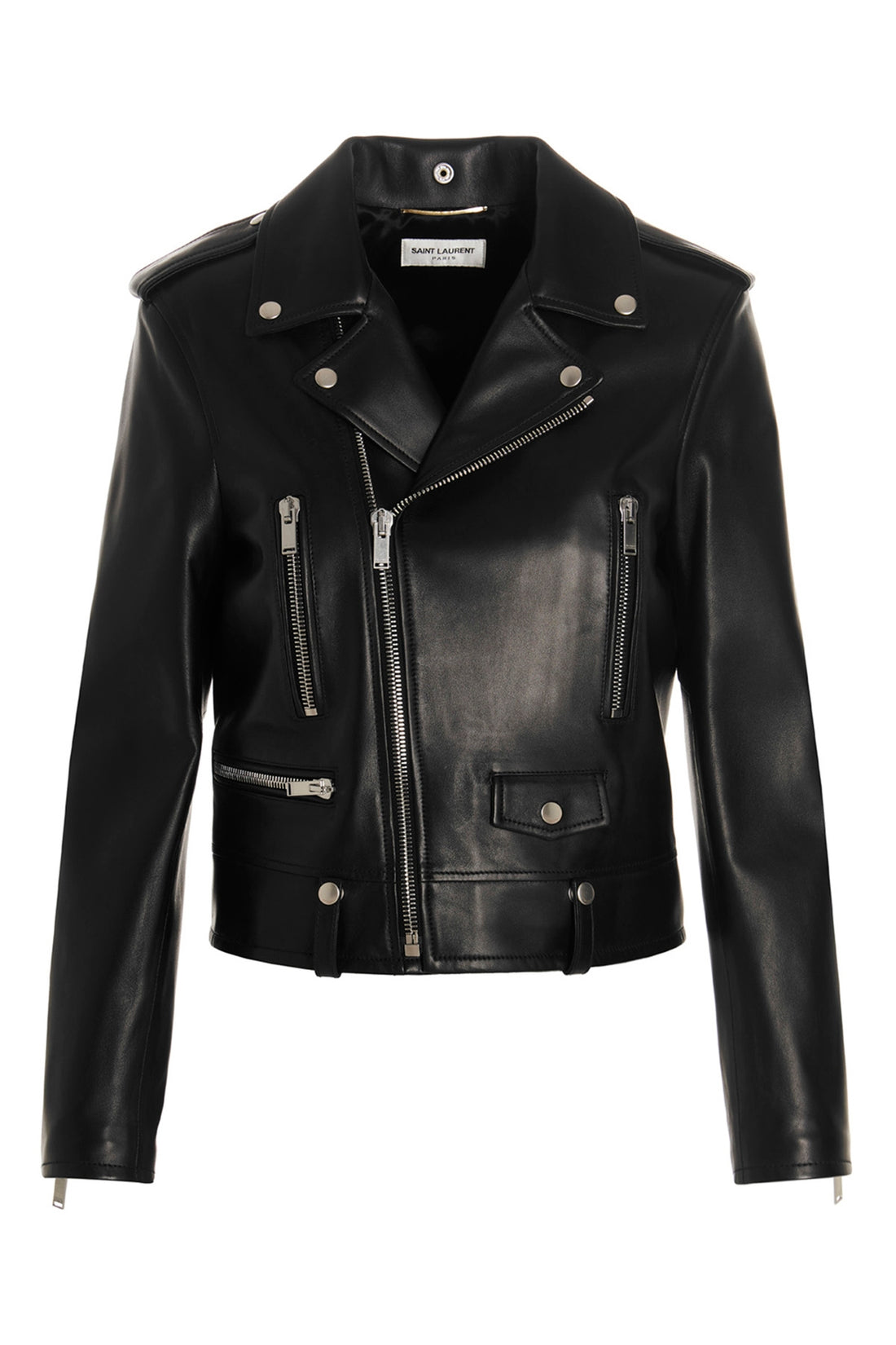 SAINT LAURENT 34 motorcycle leather biker jacket