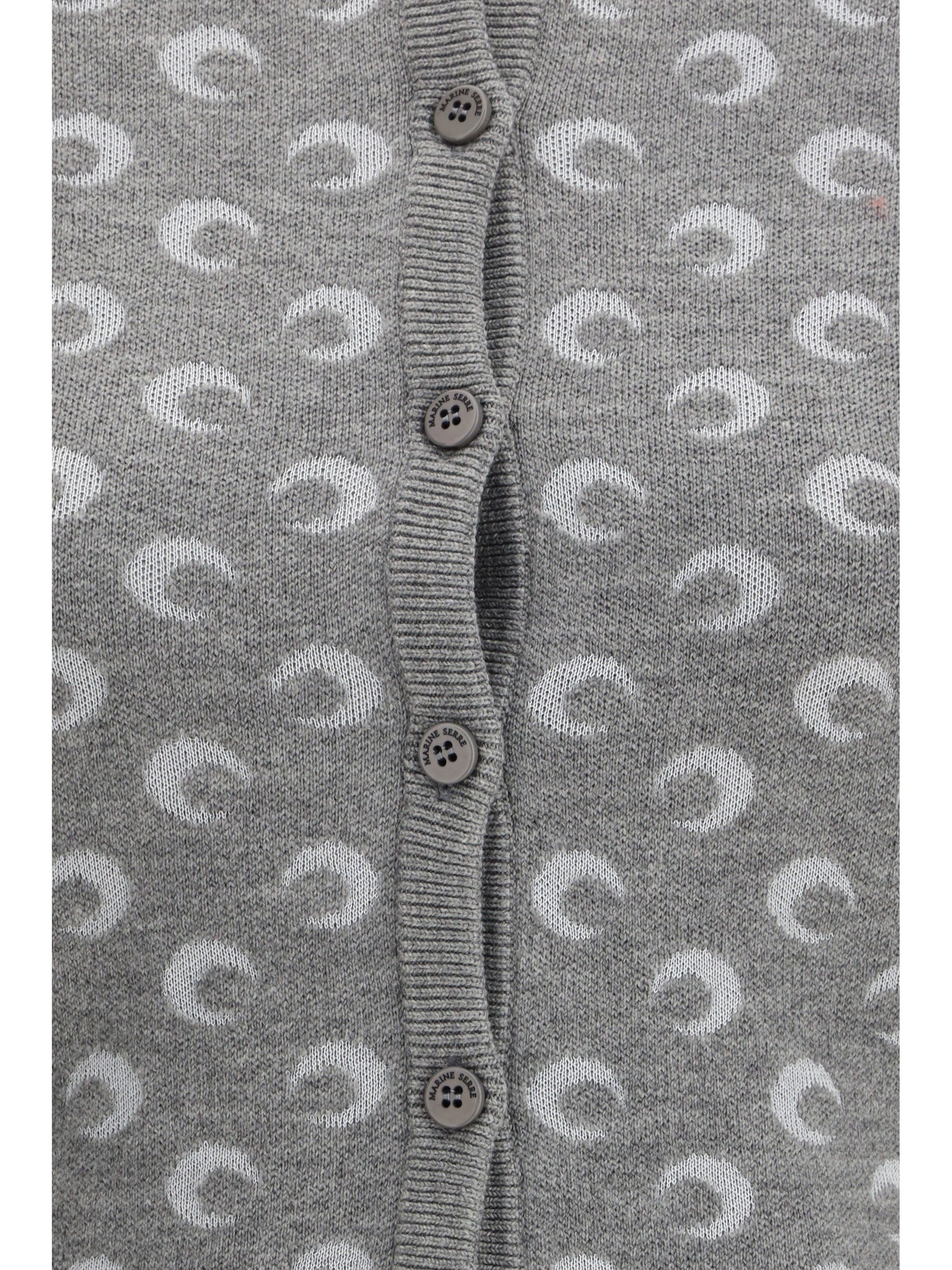 MARINE SERRE M moon wool cardigan
