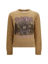 teddy brushed alpaca crewneck sweater