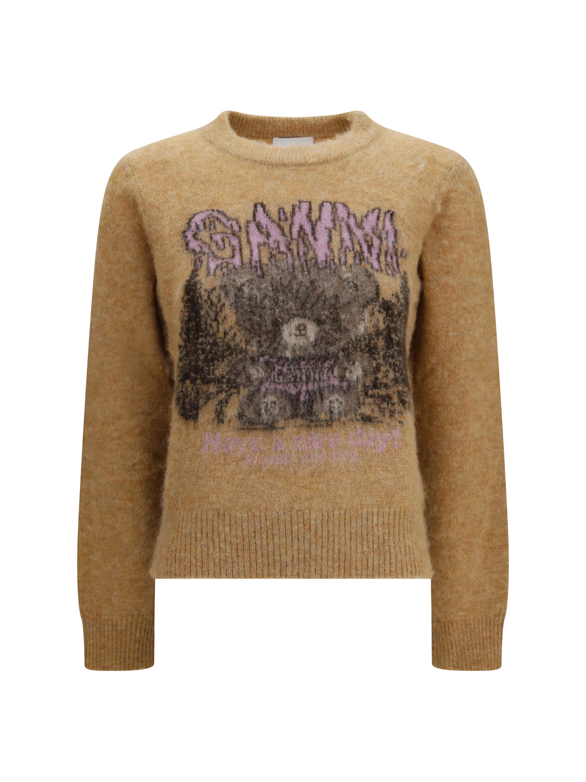 teddy brushed alpaca crewneck sweater