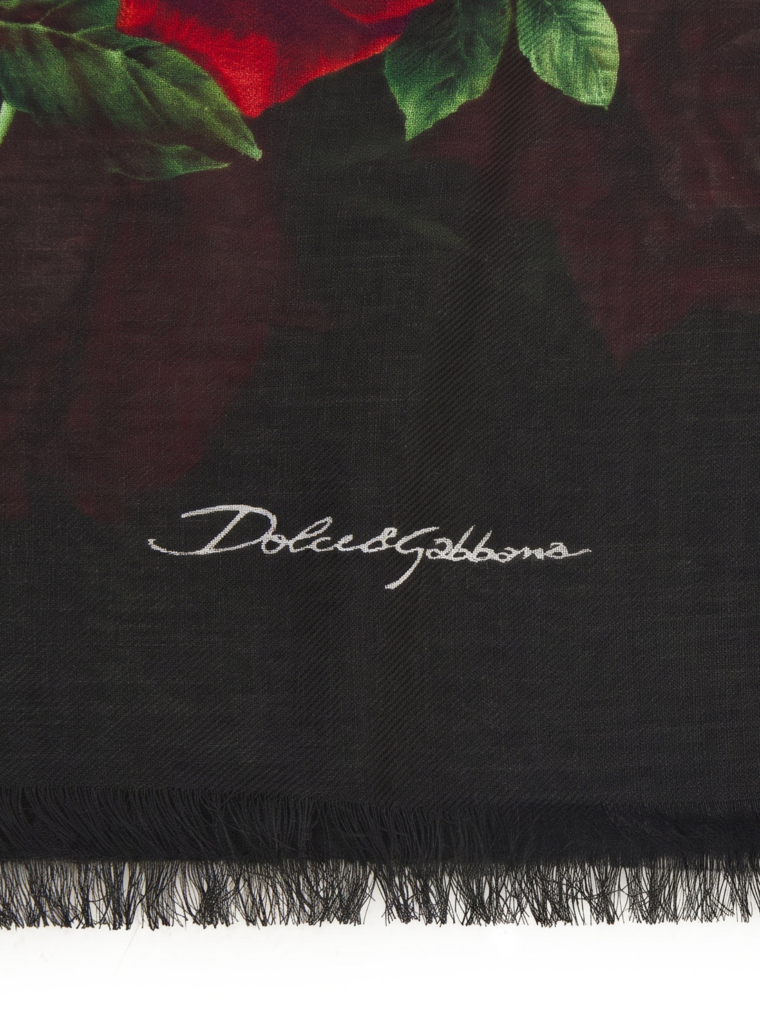 DOLCE&amp;GABBANA OS red rose scarf