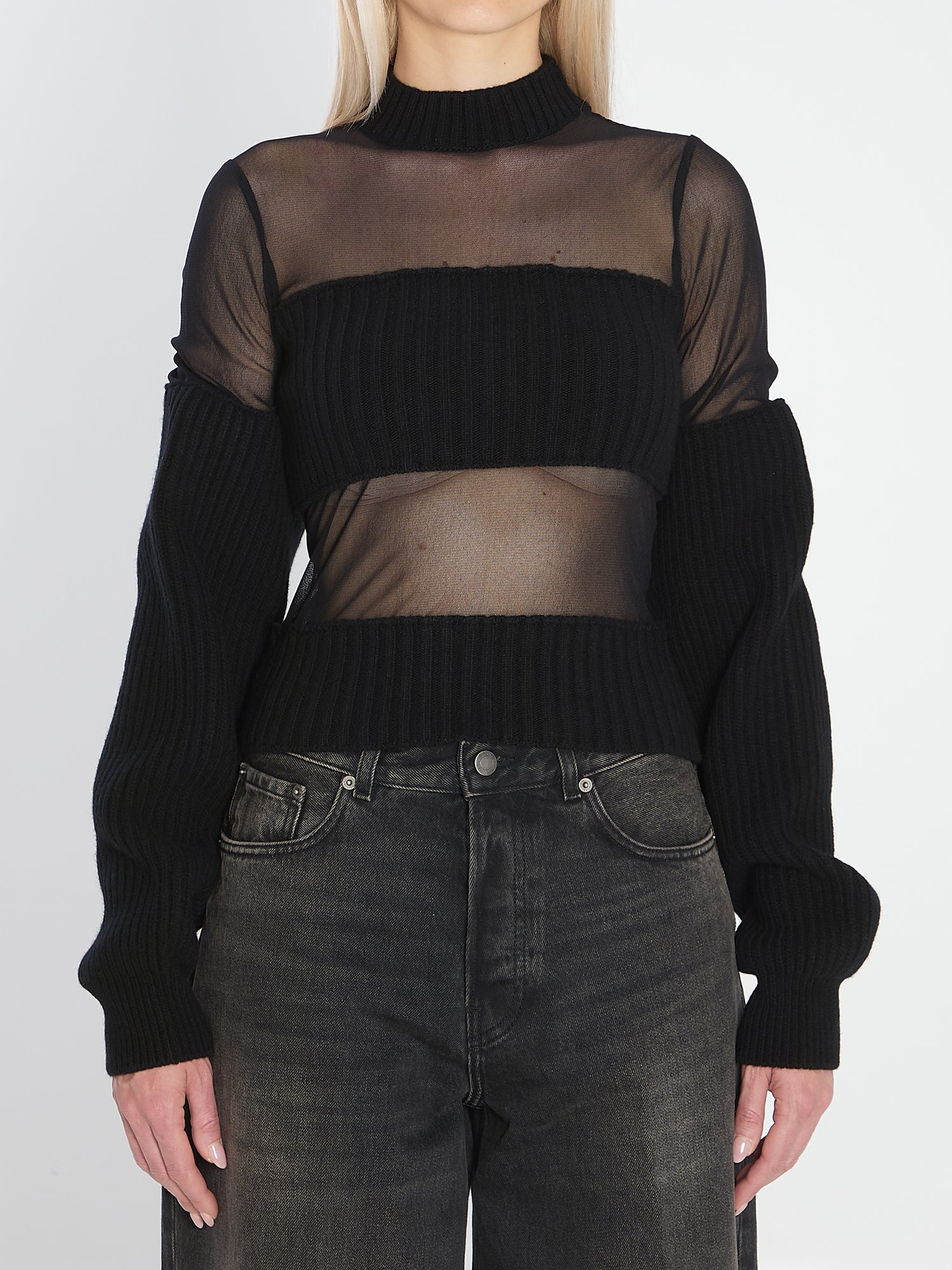 JEAN PAUL GAULTIER S sheer-effect sweater