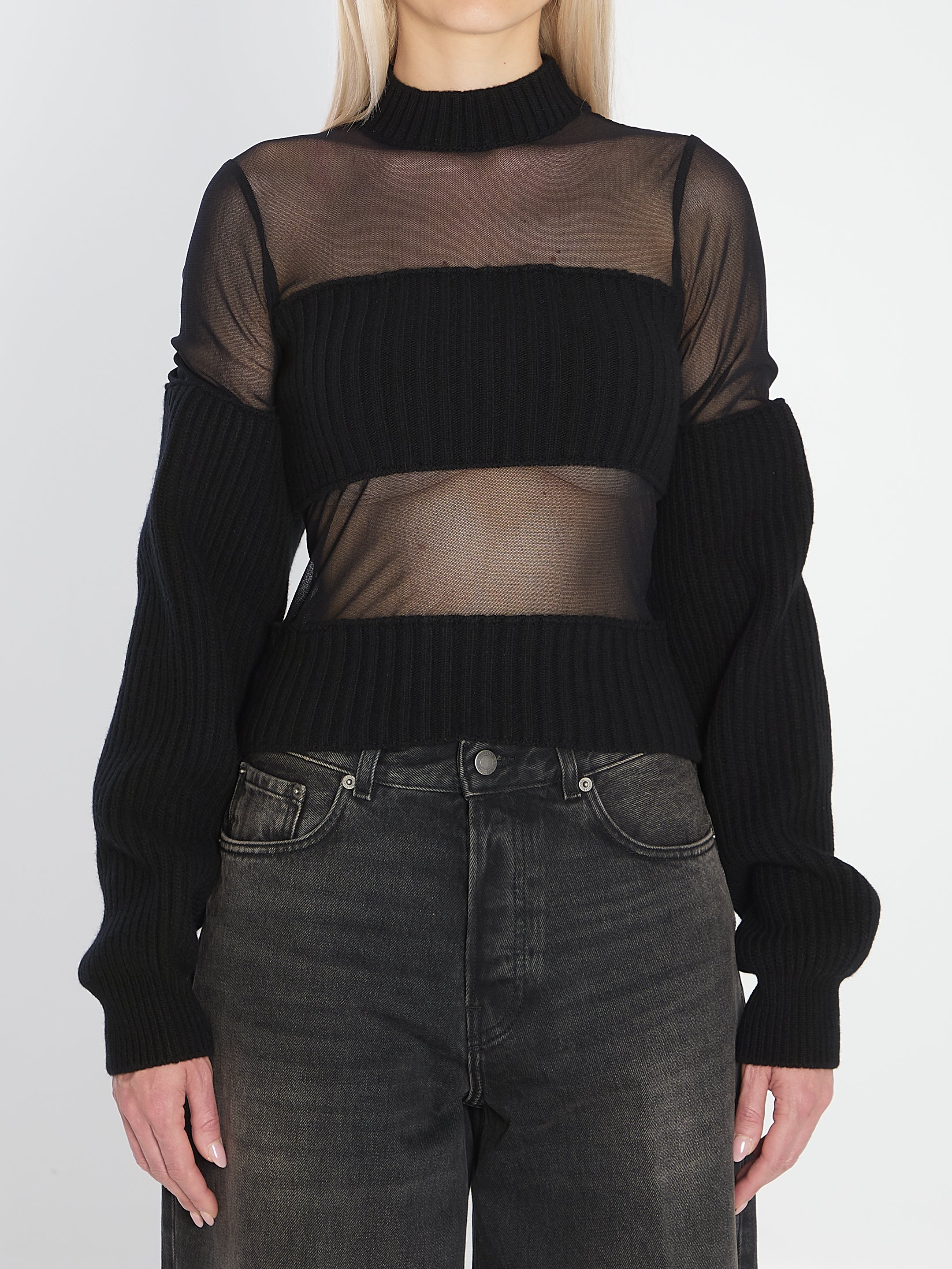 JEAN PAUL GAULTIER S sheer-effect sweater