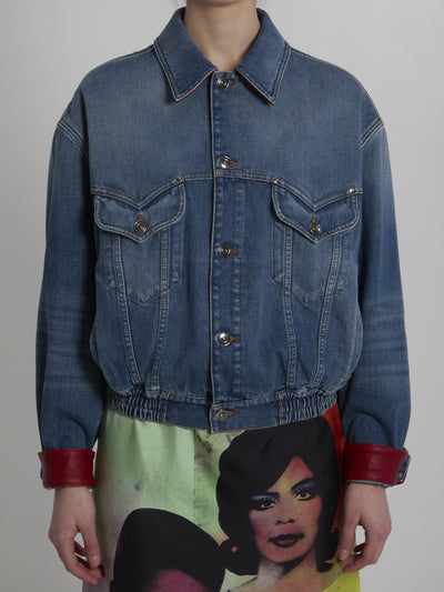 cotton denim blouson