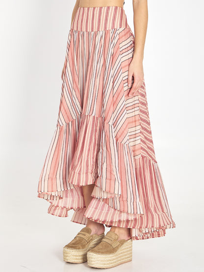 ZIMMERMANN 01 bohémien rebellion midi skirt