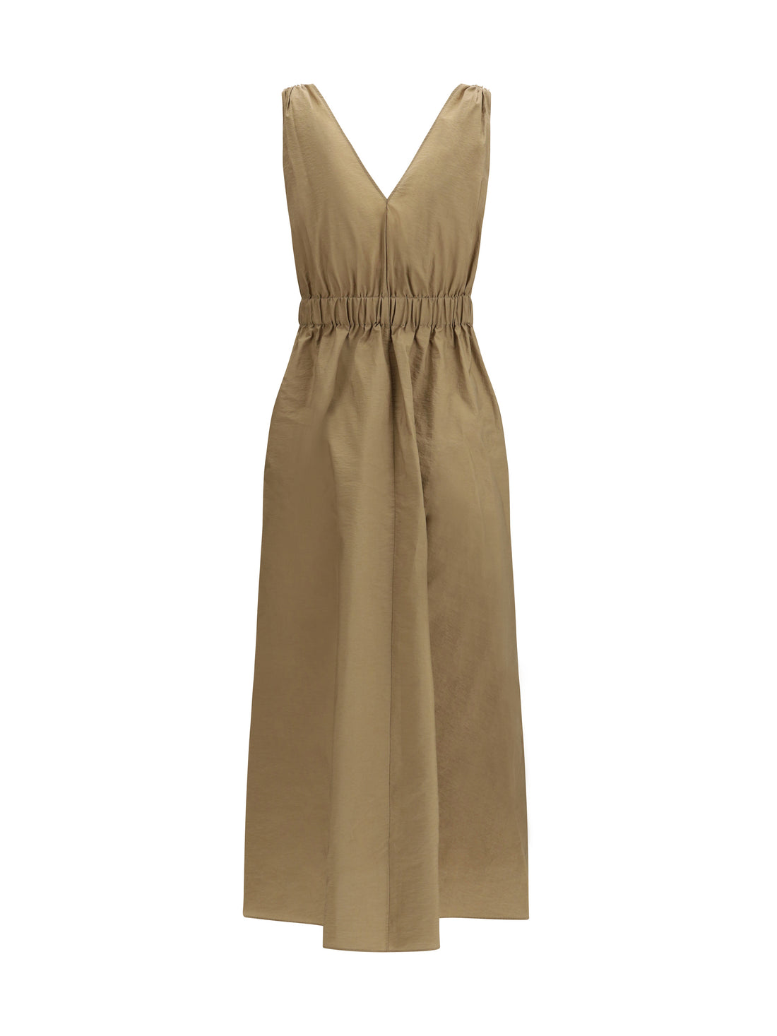 BRUNELLO CUCINELLI L cotton poplin dress precious shoulder detail