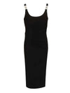 midi dress in jersey crepe stretch