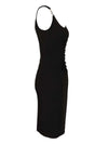 midi dress in jersey crepe stretch