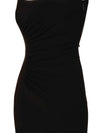midi dress in jersey crepe stretch