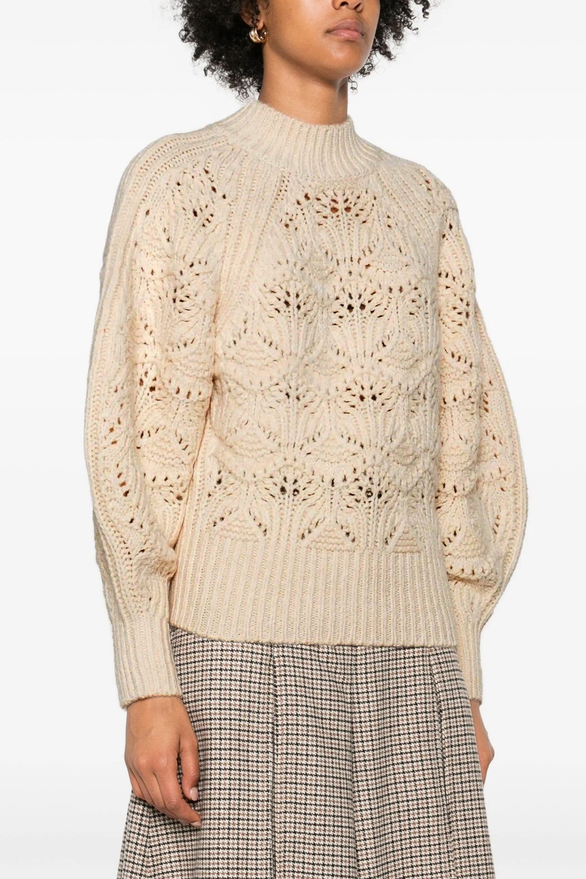 hypnotic cable knit wool sweater