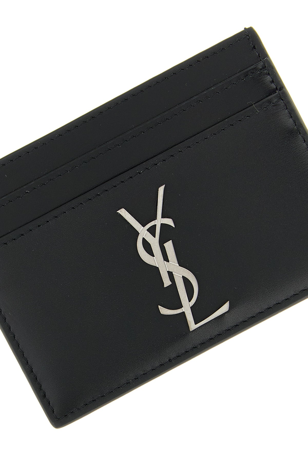 monogramme leather card holder