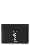 monogramme leather card holder