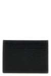 black leather grain de poudre metallic logo tone on tone
