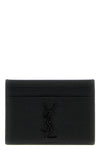 black leather grain de poudre metallic logo tone on tone