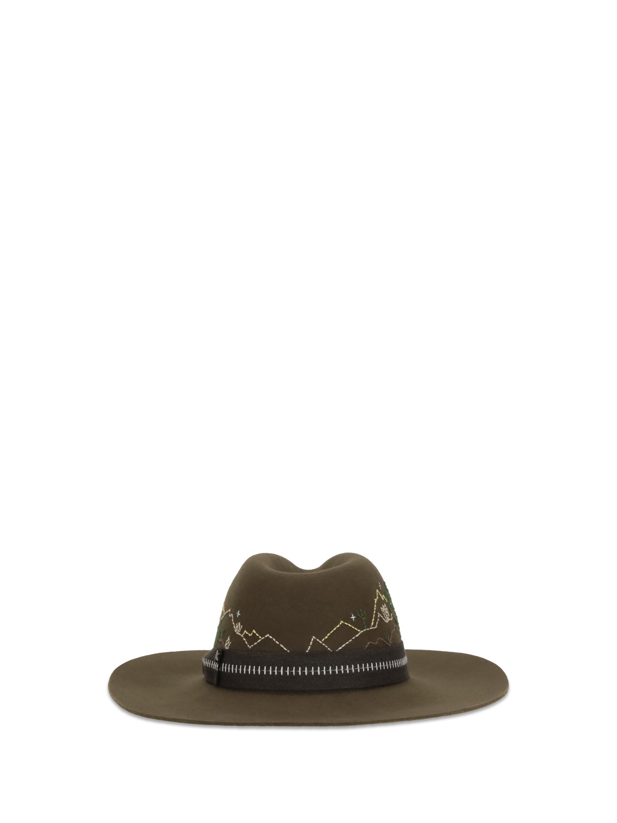 embroidered fedora hat