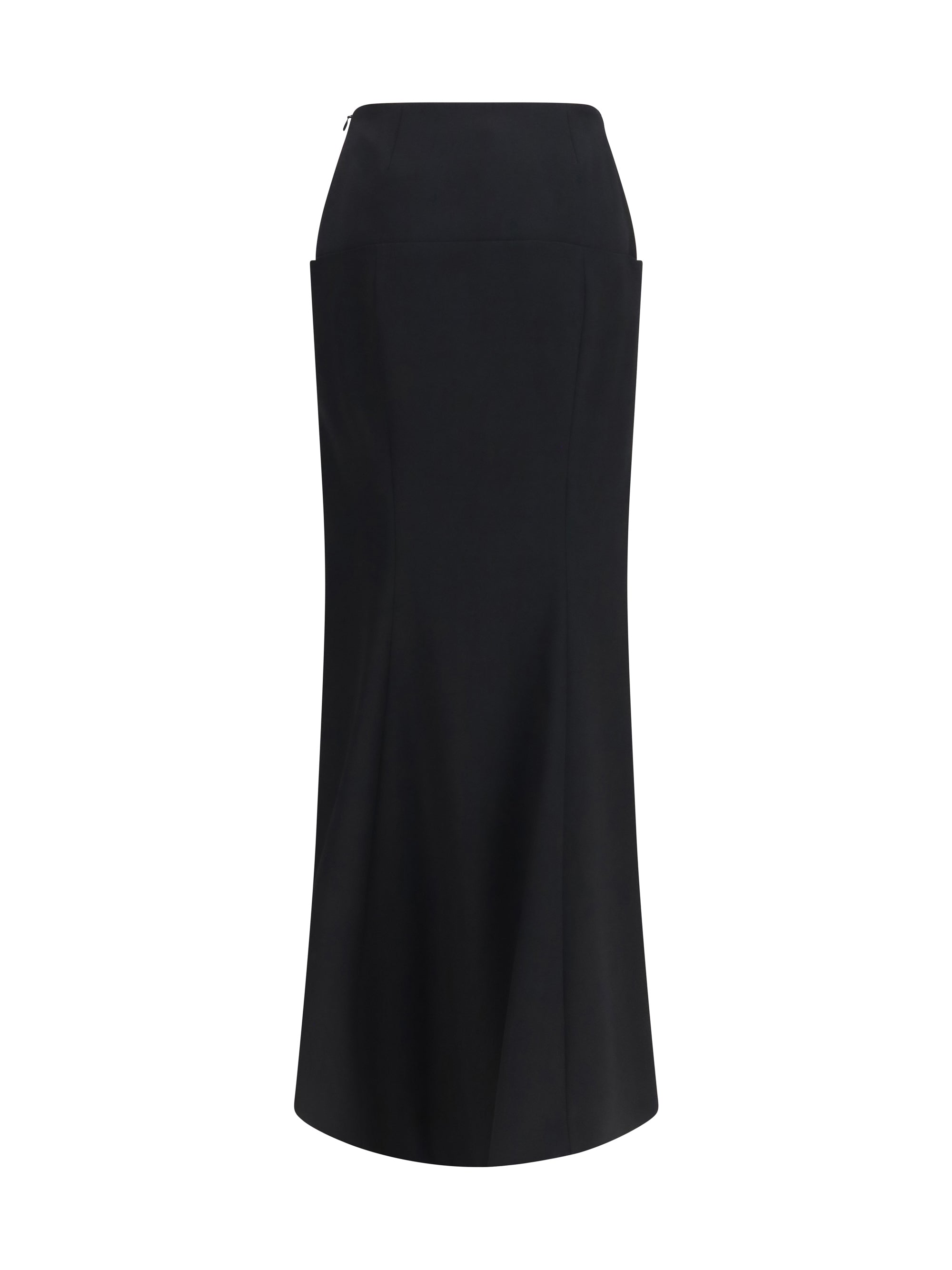 wool column skirt