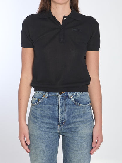 MONCLER XS polo shirt with embroidered logo