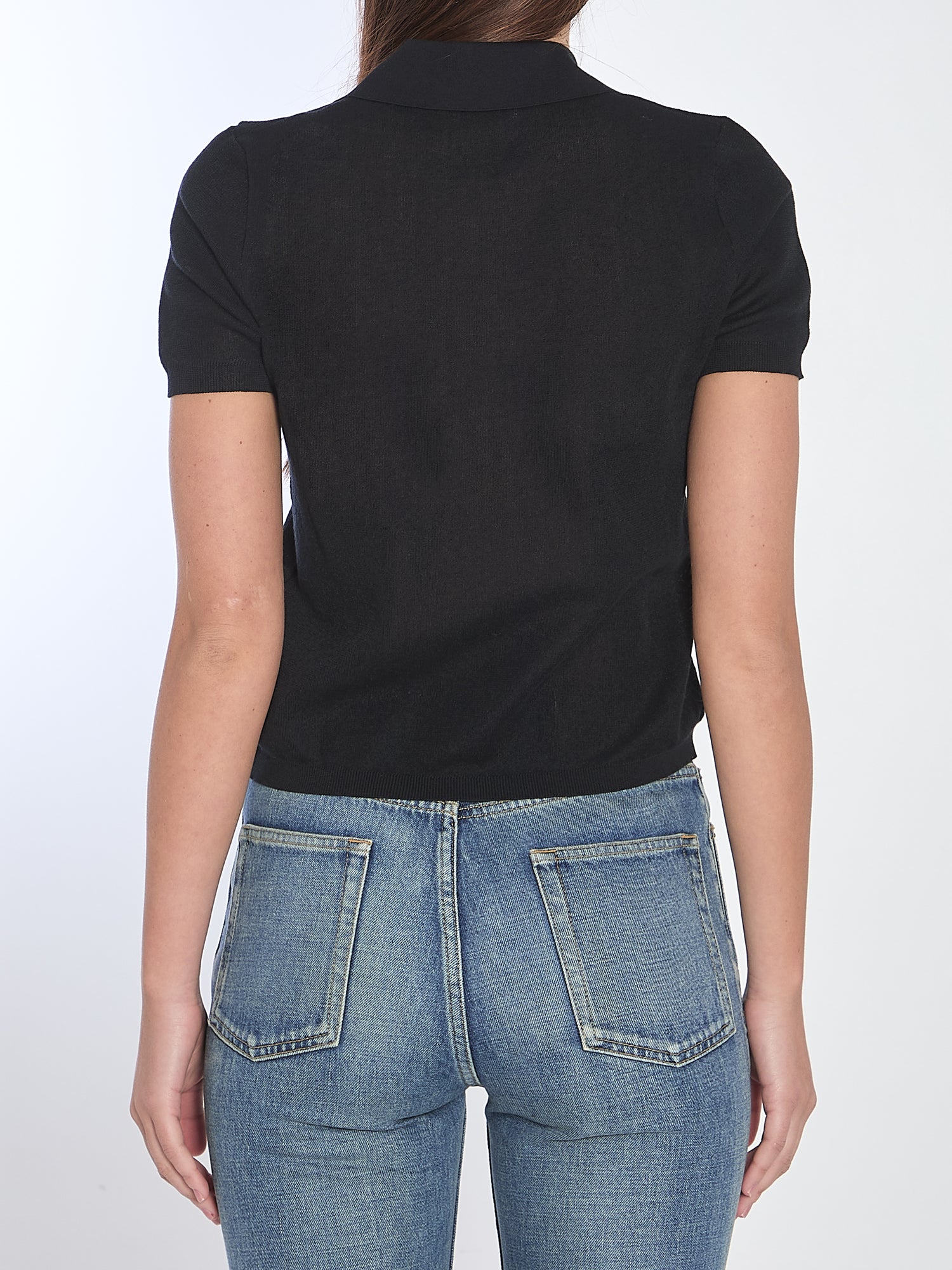 MONCLER XS polo shirt with embroidered logo