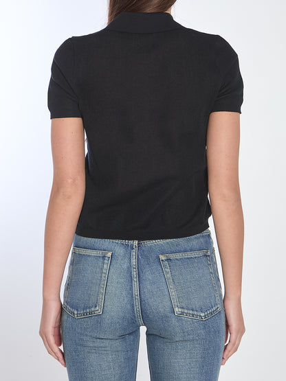 MONCLER XS polo shirt with embroidered logo