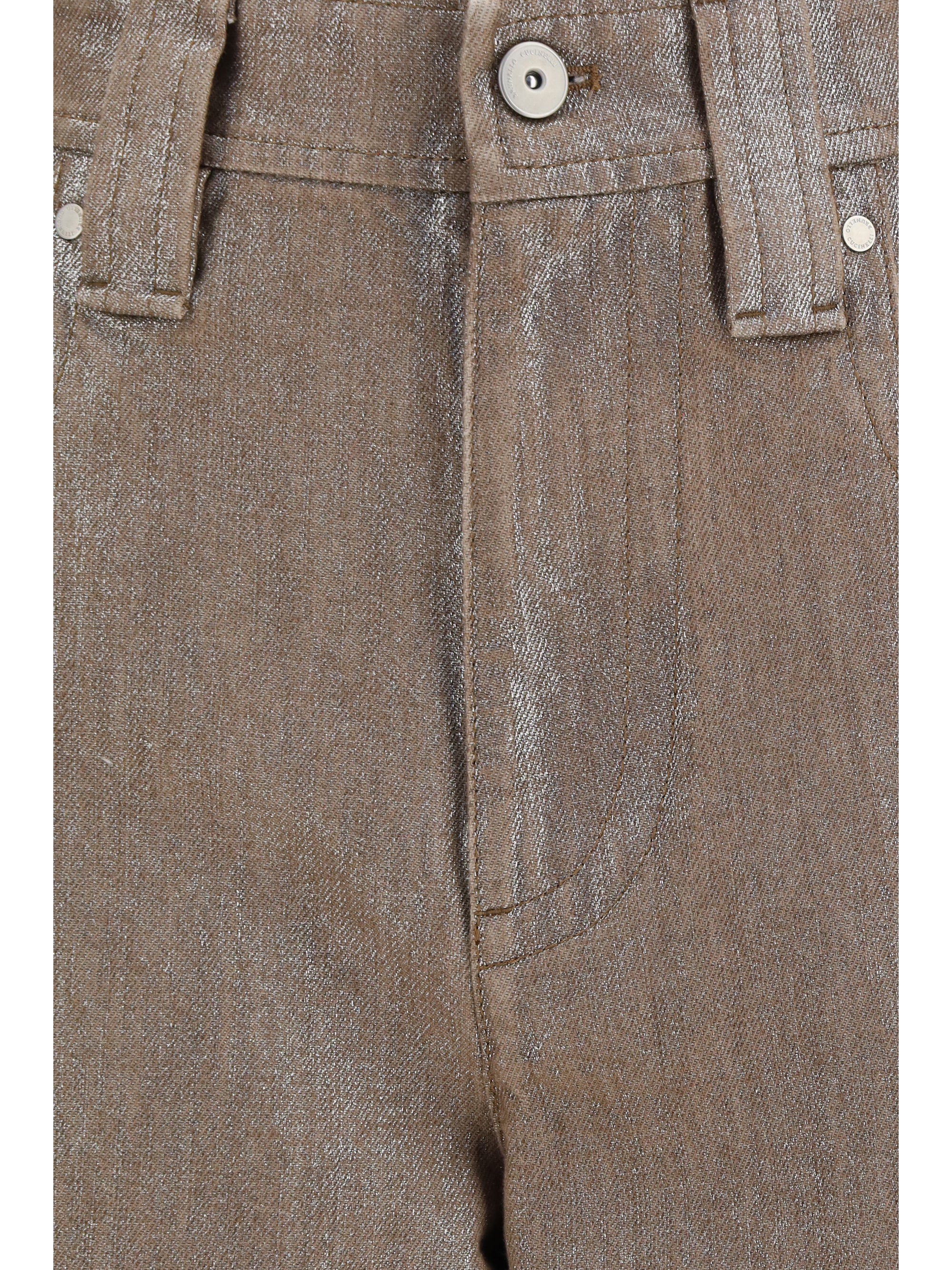 lurex wide-leg jeans