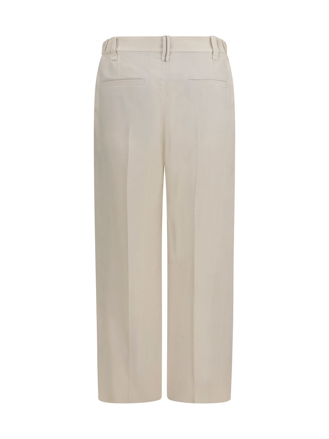 BRUNELLO CUCINELLI 44 cigarette pants in fluid viscose and linen twill