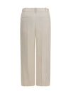 cigarette pants in fluid viscose and linen twill