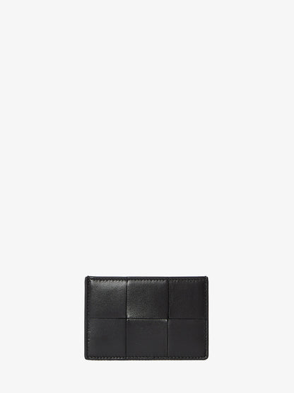 BOTTEGA VENETA OS black leather cardholder