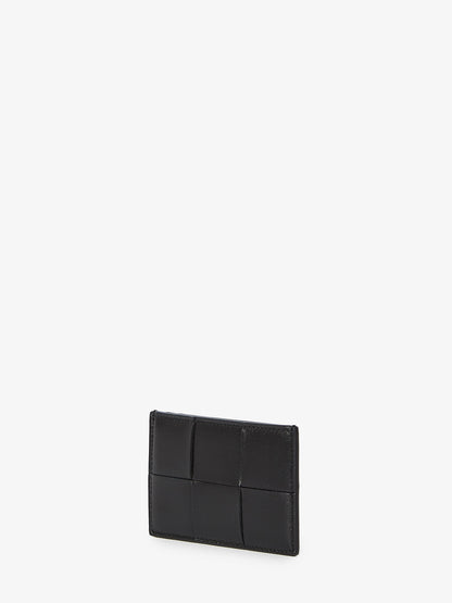 BOTTEGA VENETA OS black leather cardholder