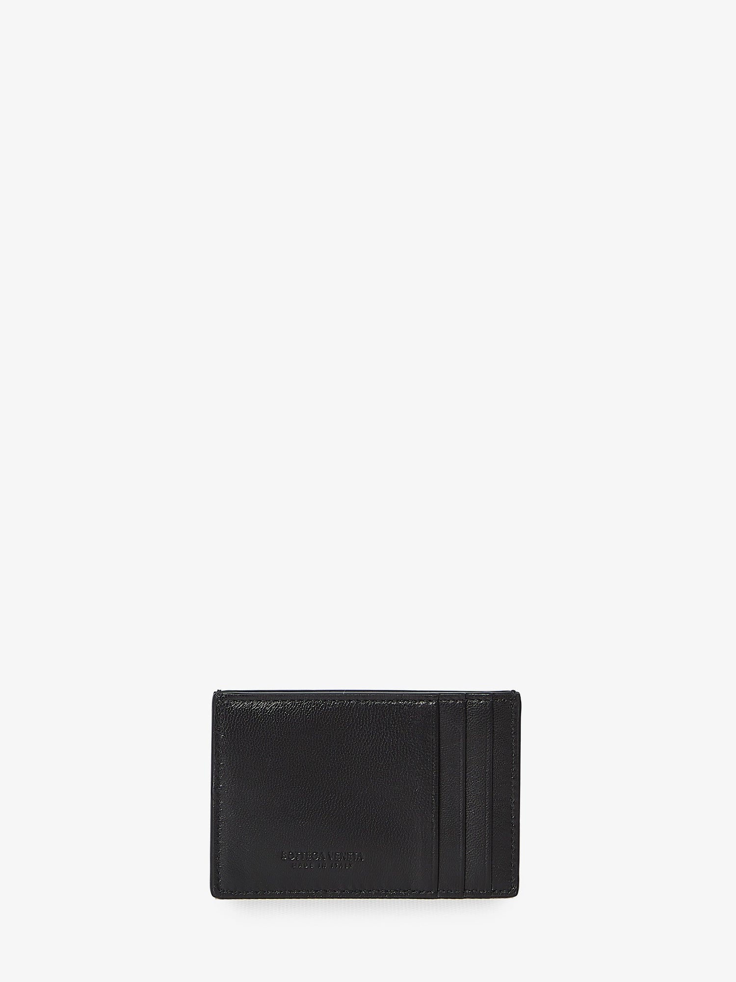 BOTTEGA VENETA OS black leather cardholder