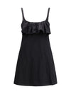 mini dress in washed technical satin