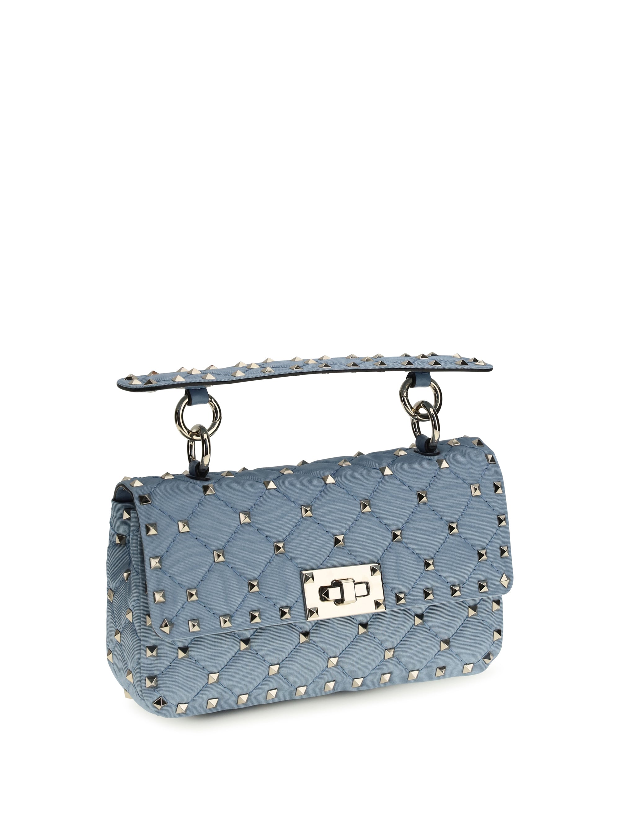 rockstud spike leather shoulder bag