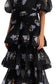 pleated ruffle skirt with floral print