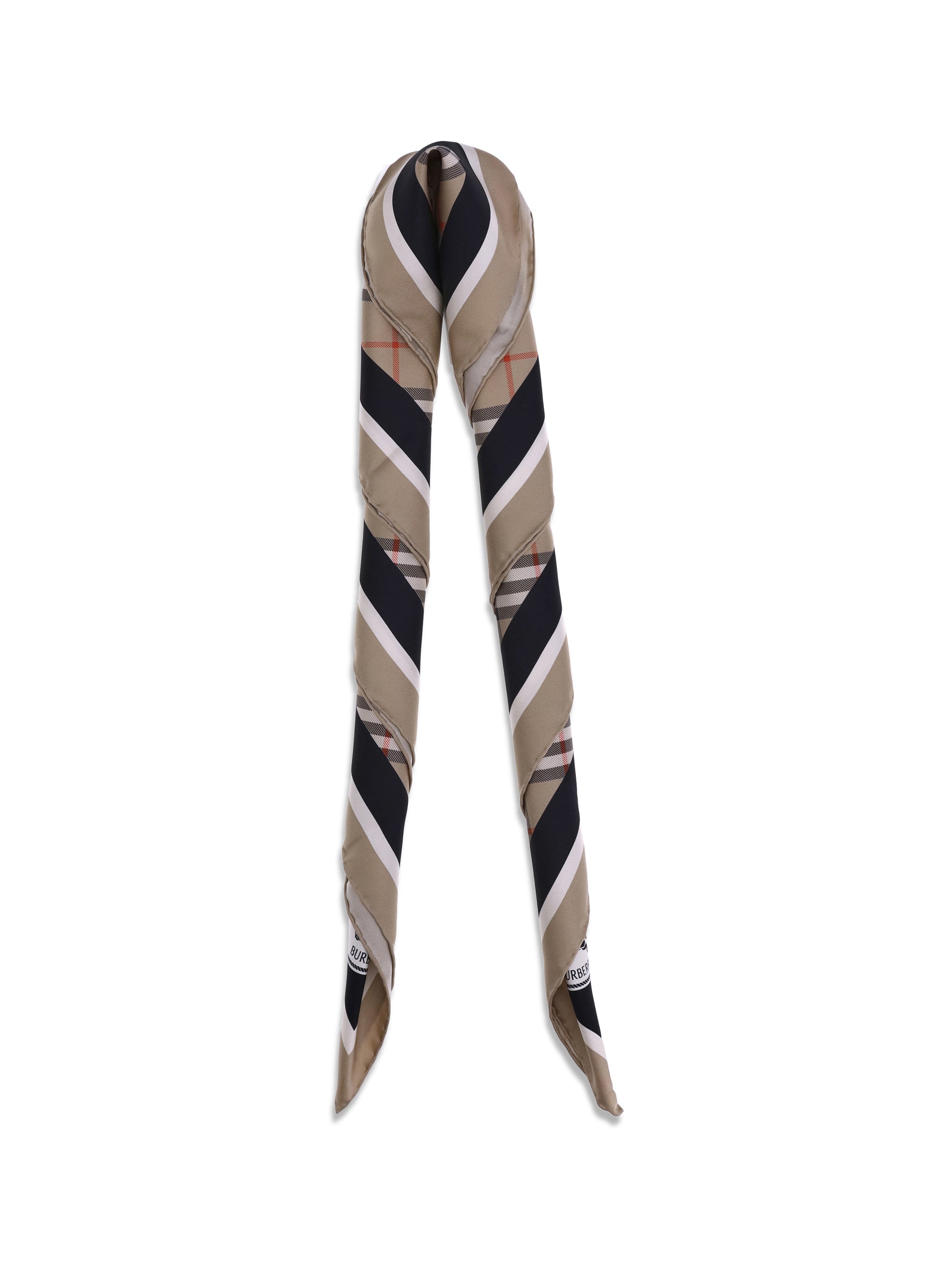 silk check scarf