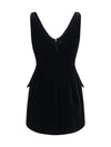 tefrite structured v-neck dress