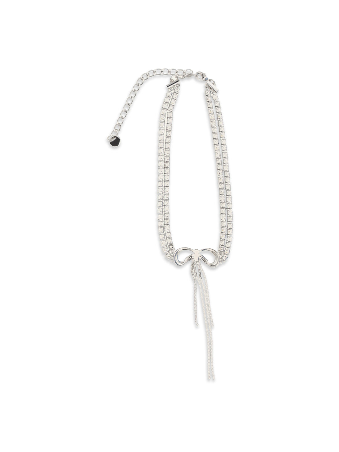 SELF-PORTRAIT OS crystal double bow choker