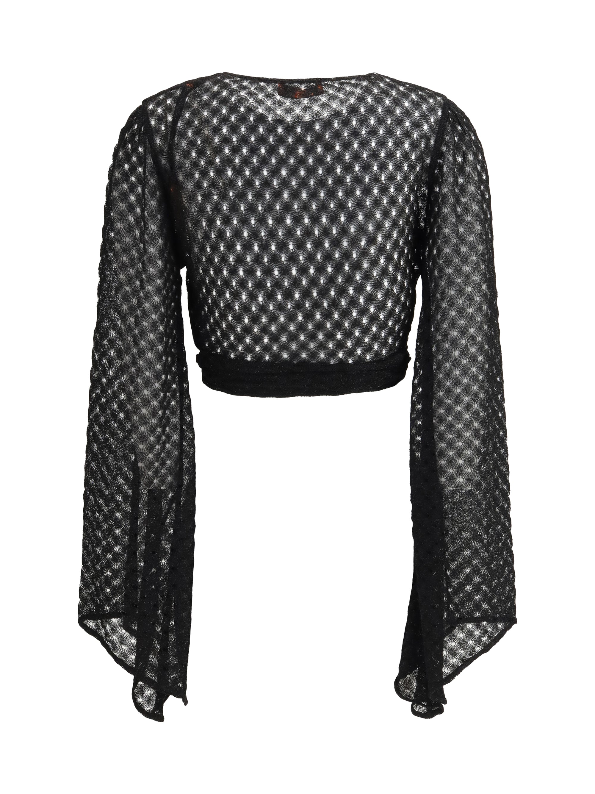 MISSONI 42 wrap top in lamé viscose