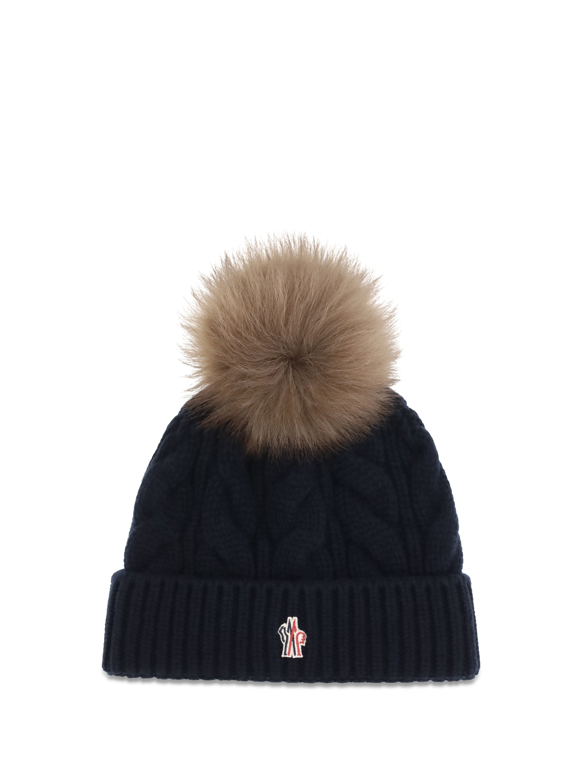 pom-pom wool and cashmere beanie