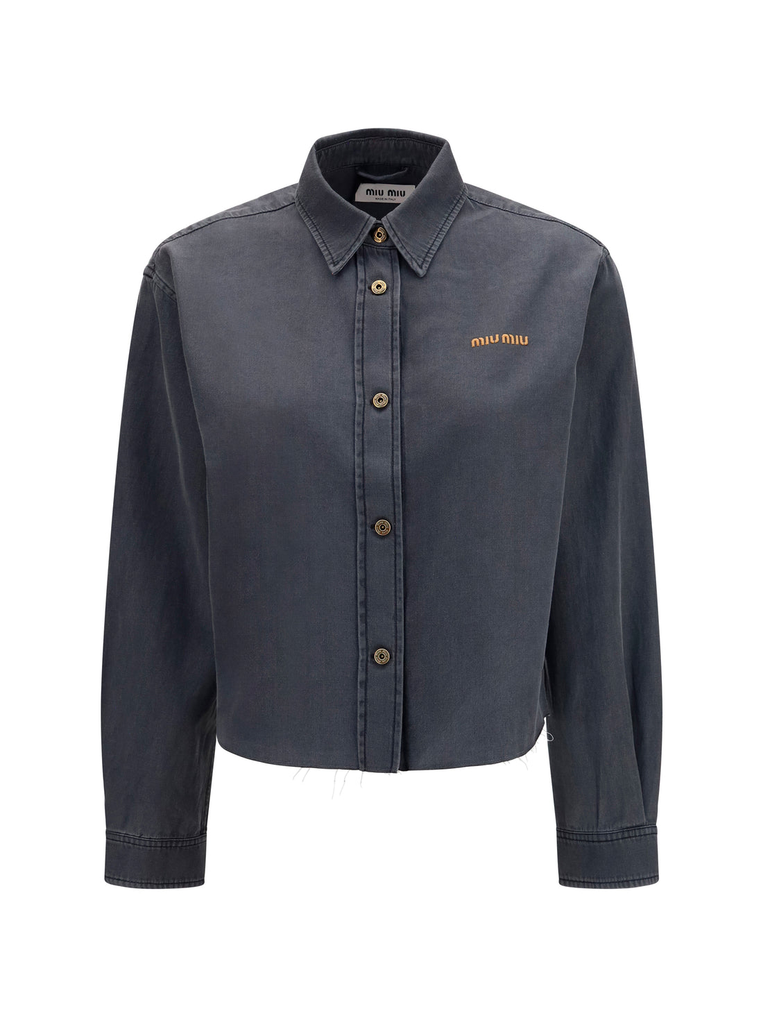 MIU MIU 38 denim-style cotton shirt