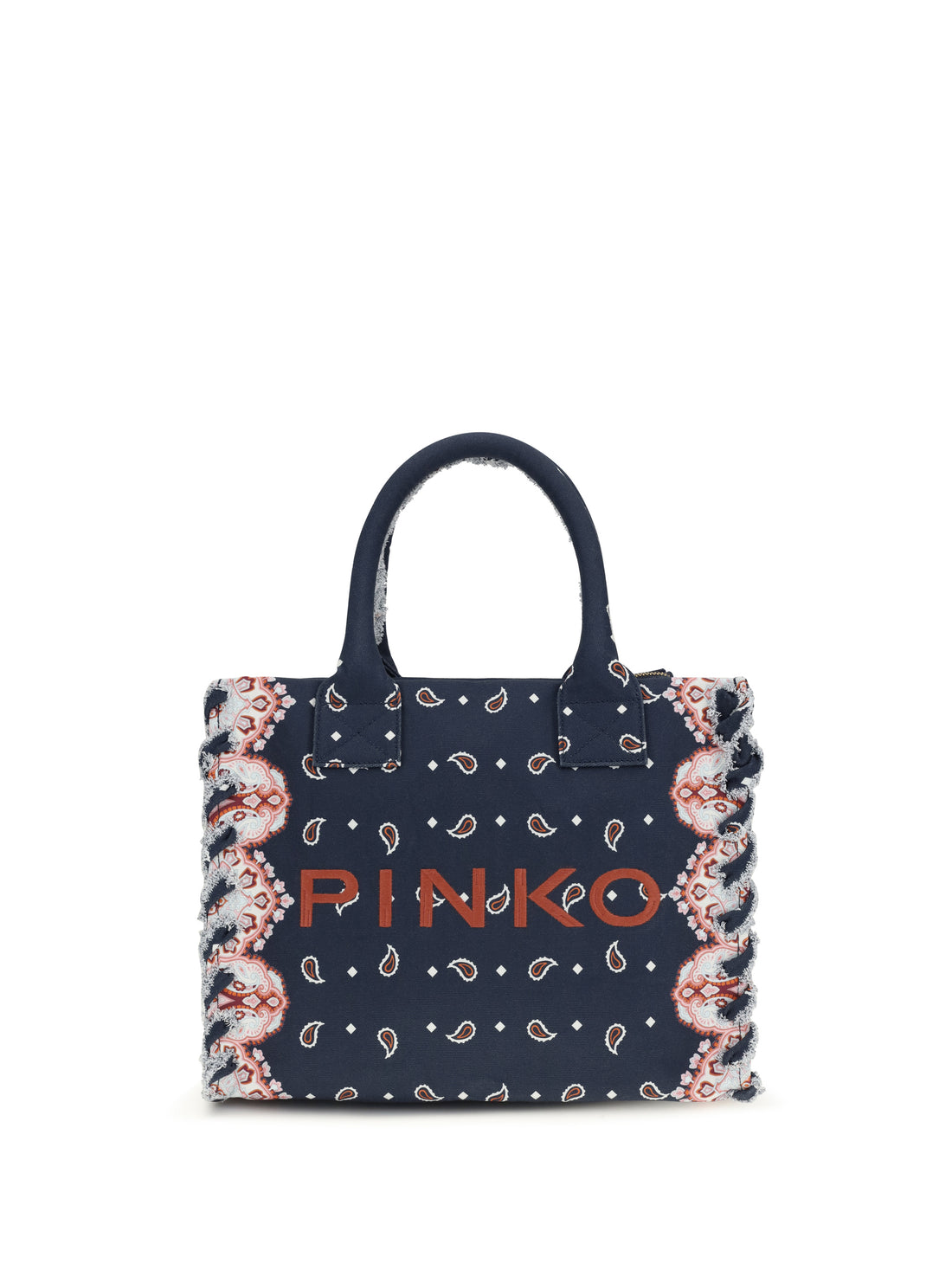 PINKO OS canvas tote bag