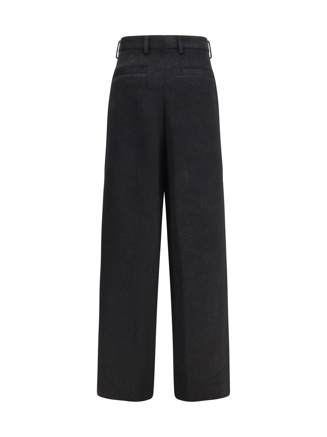 DRIES VAN NOTEN 38 wide-leg pants with all-over jacquard pattern 
