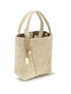 spin bouclé bucket bag