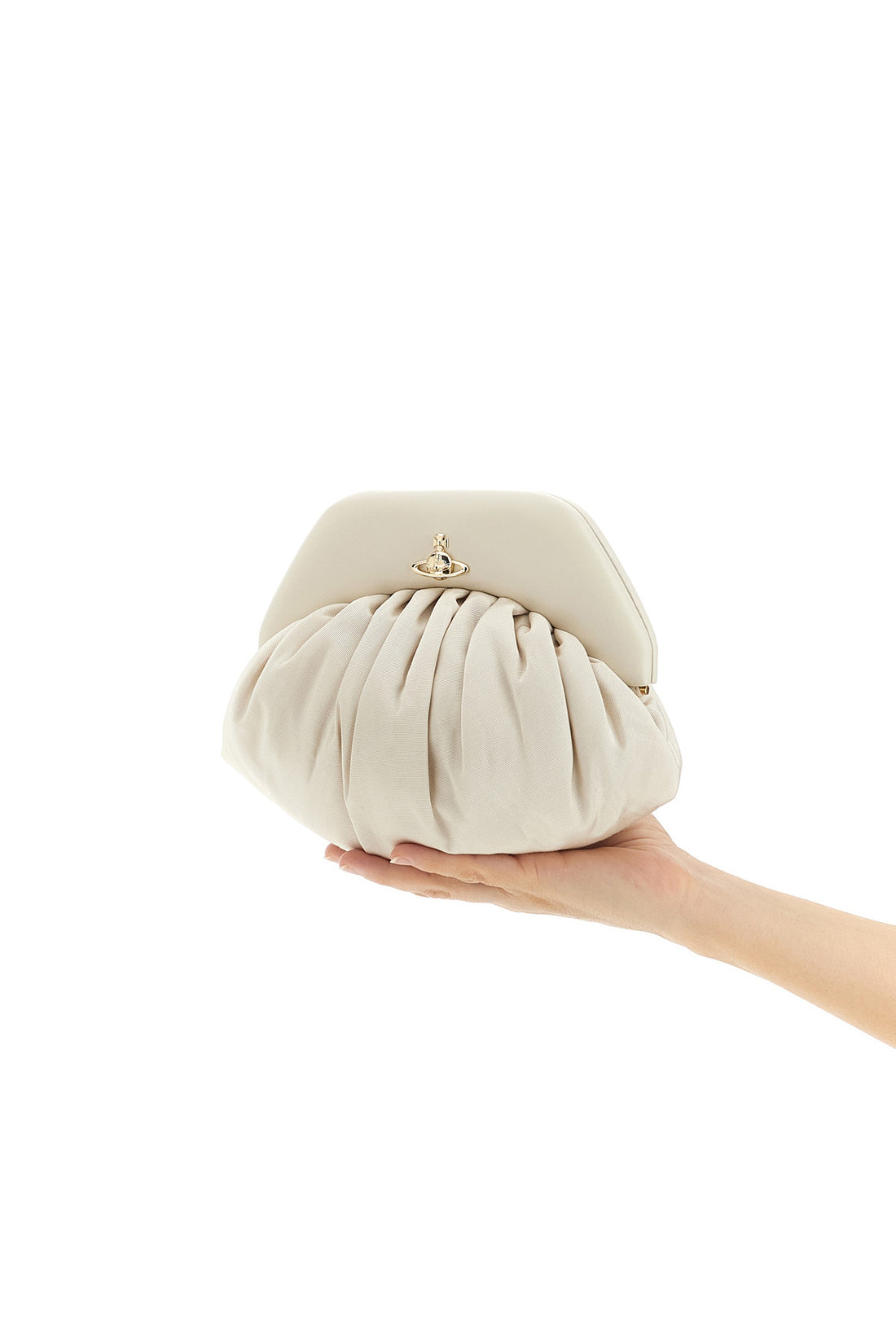 VIVIENNE WESTWOOD OS brooke clutch in moiré fabric