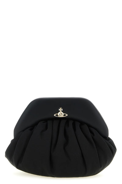 brooke crinkled fabric clutch