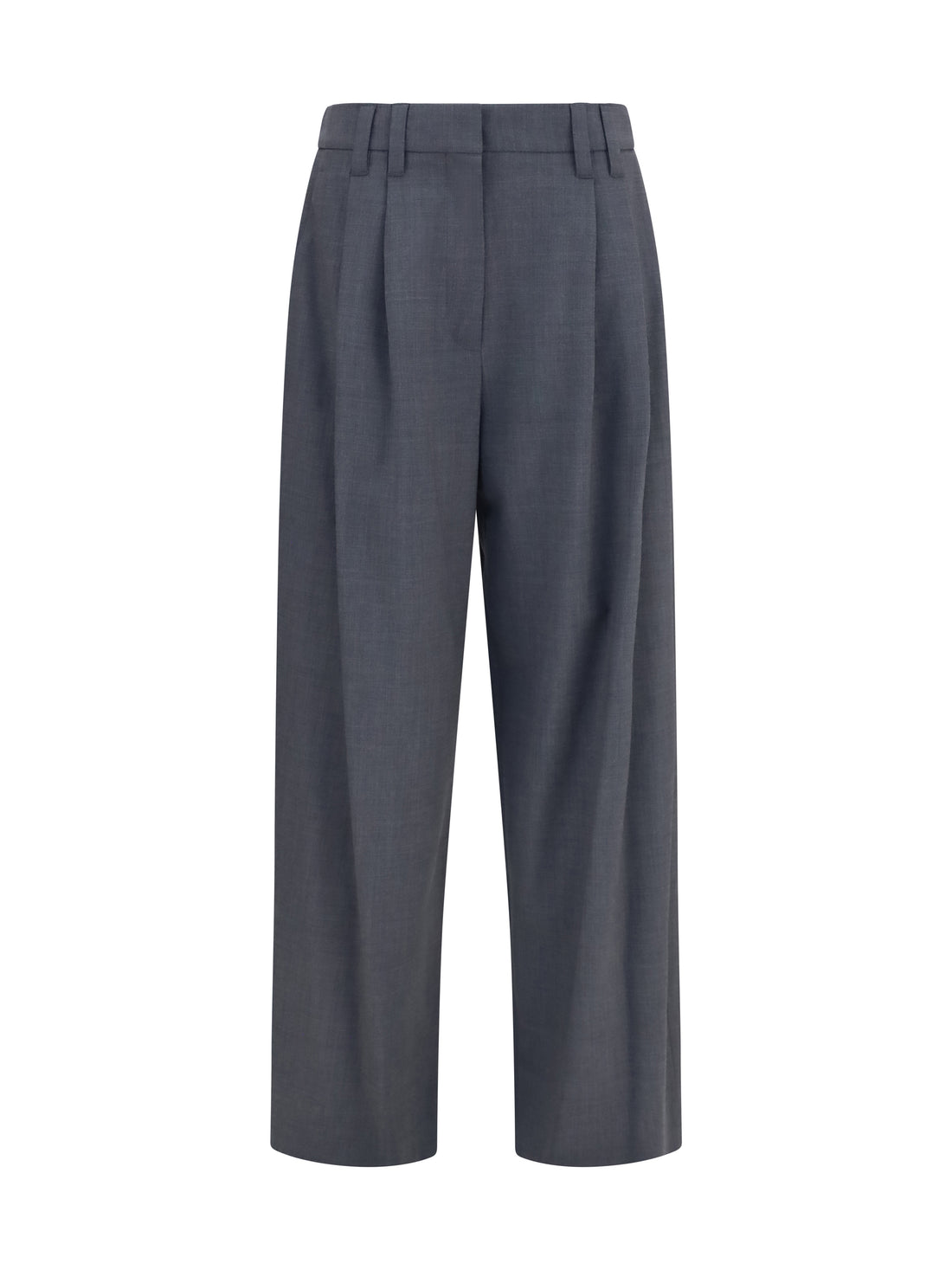 BRUNELLO CUCINELLI 38 tropical wool tailored pants with monili detail