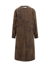 reversible single-breasted coat with gocce details