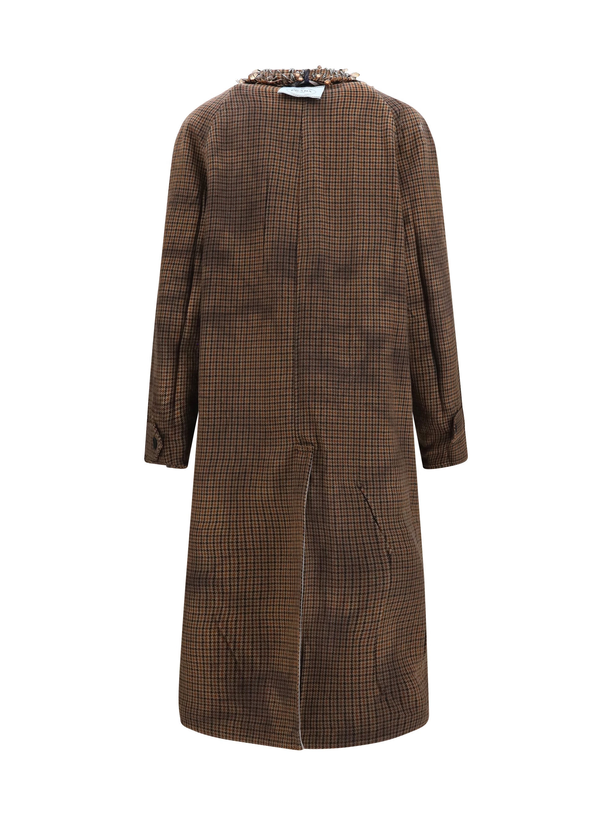 reversible single-breasted coat with gocce details