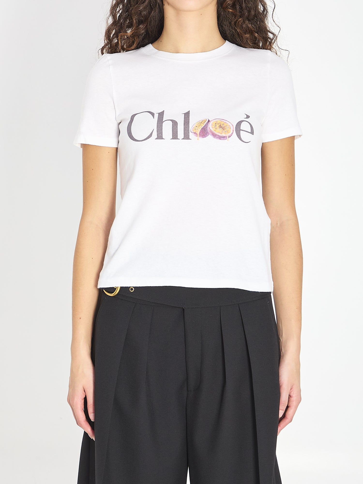 CHLOE M baby fit t-shirt with logo