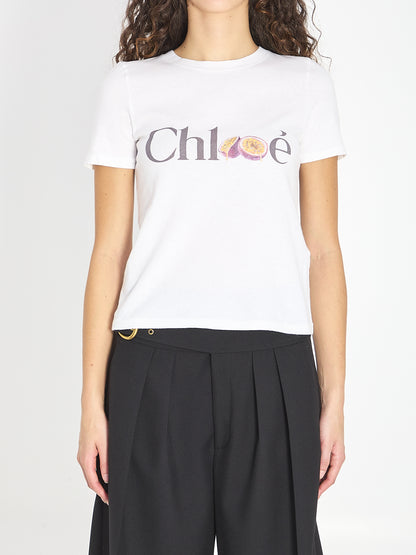 CHLOE M baby fit t-shirt with logo