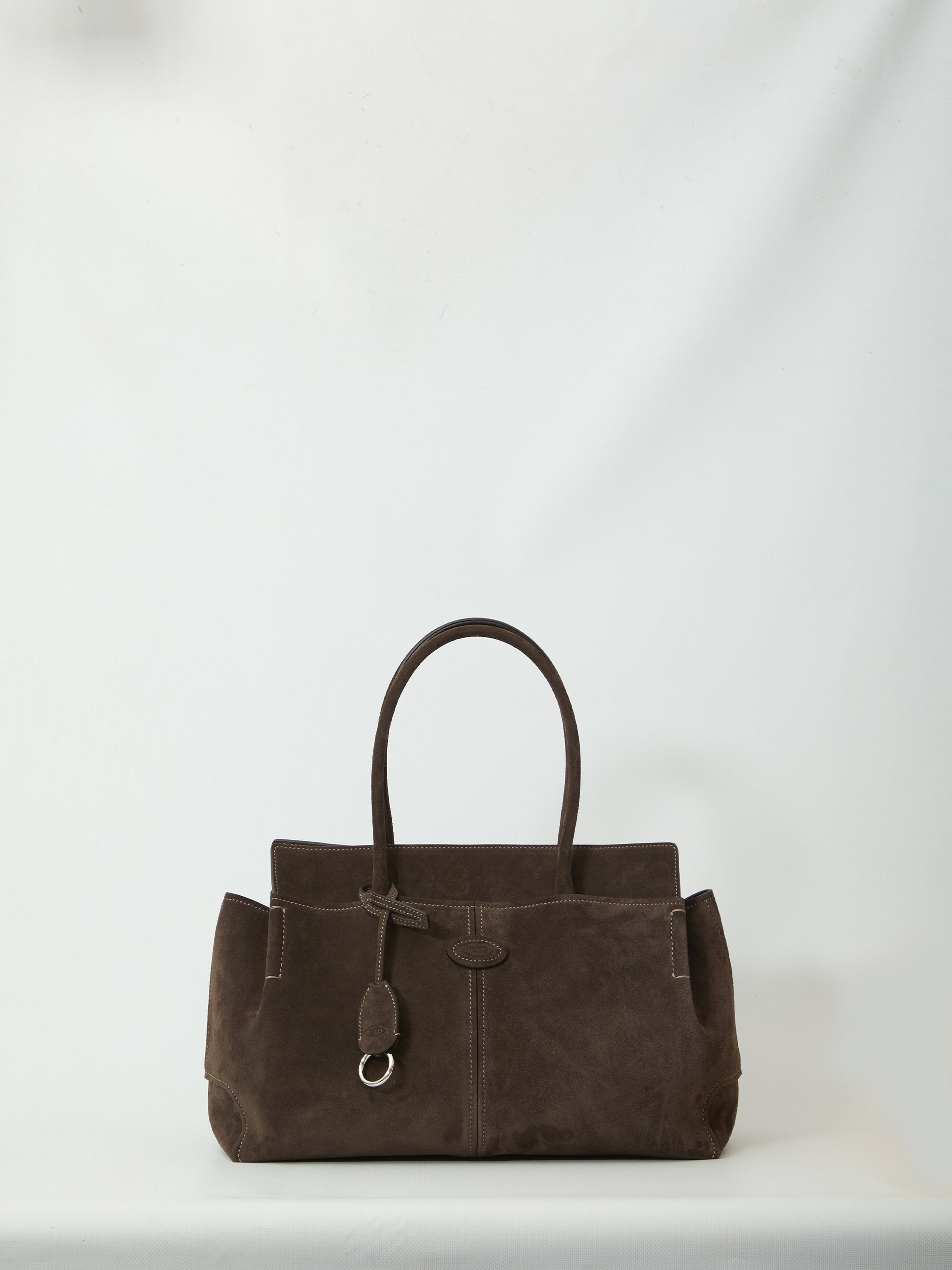 suede leather shopping bag